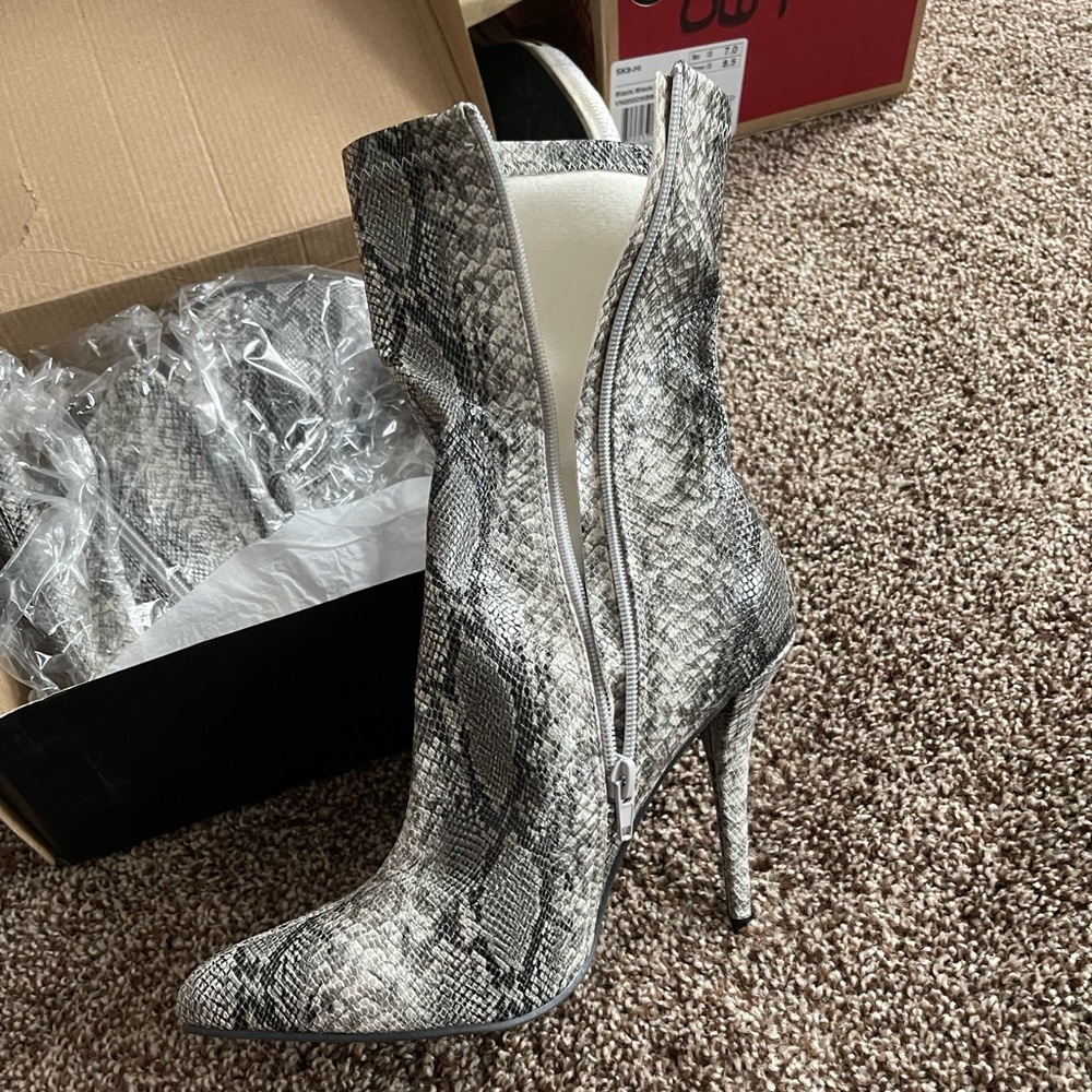 Faux Snakeskin boots